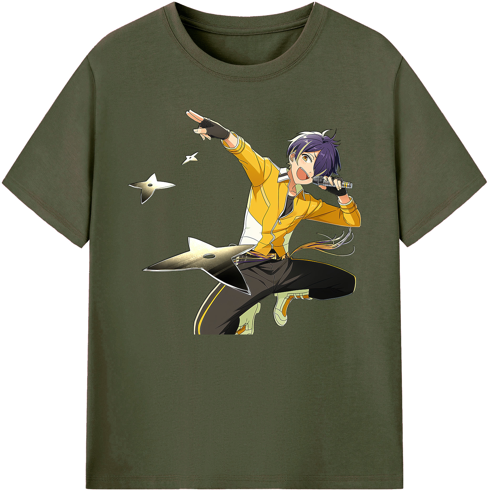 （画像用） あんさんぶるスターズ! Ensemble Stars 綿100％ メンズ半袖Tシャツ｜肌触りやわらか＆通気性